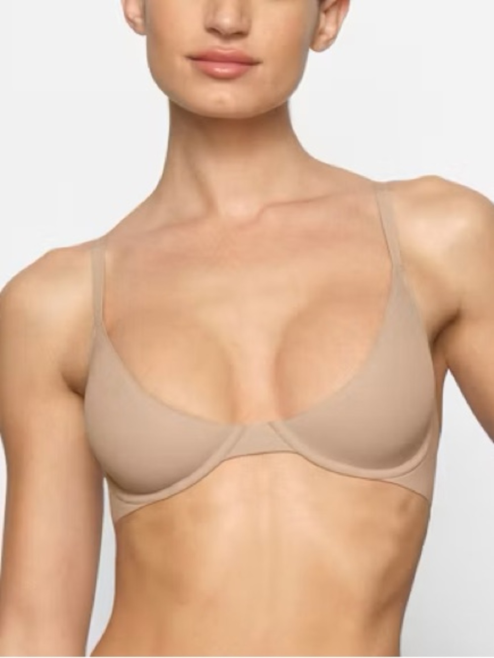 SKIMS Fits Everybody Scoop Plunge Bra Clay 34B NWT